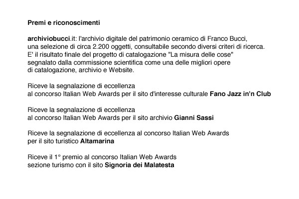 Claudio Bartolucci, premi e ricinoscimenti