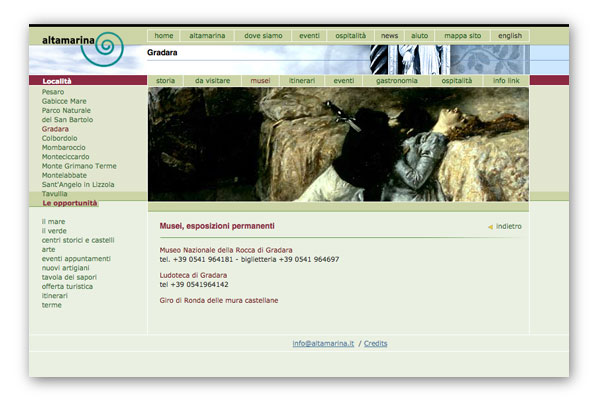 Sito turismo Altamarina, Comune di Pesaro